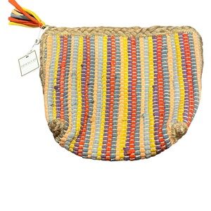 NWT Shiraleah Jute Woven Clutch Bag